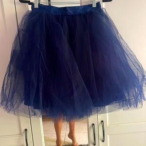 Lovely Royal/Navy Tulle Ballerina Skirt with Satin Waistband